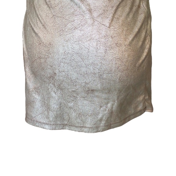 Zara Metallic Silver Wrap Buckle Ruched Mini Skirt - S - Picture 11 of 15